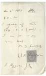 Charles Darwin Autograph Letter Signed From 1863
